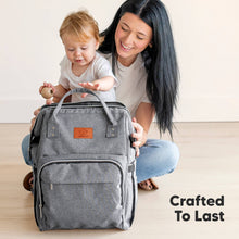 Load image into Gallery viewer, Original Diaper Bag Backpack, Baby Bags with Changing Pad: Classic Gray
