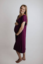Load image into Gallery viewer, Plum Purple- Labor and Delivery/ Nursing Gown
