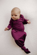 Load image into Gallery viewer, Plum Purple Knotted Gown &amp; Bow
