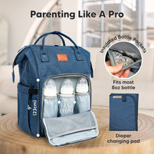 Load image into Gallery viewer, Original Diaper Bag Backpack, Baby Bags with Changing Pad: Navy Blue
