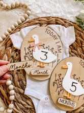 Load image into Gallery viewer, Goose Monthly Milestone Dry Erase Sign: Goose with Bow

