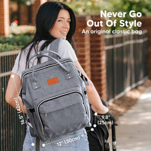 Load image into Gallery viewer, Original Diaper Bag Backpack, Baby Bags with Changing Pad: Classic Gray
