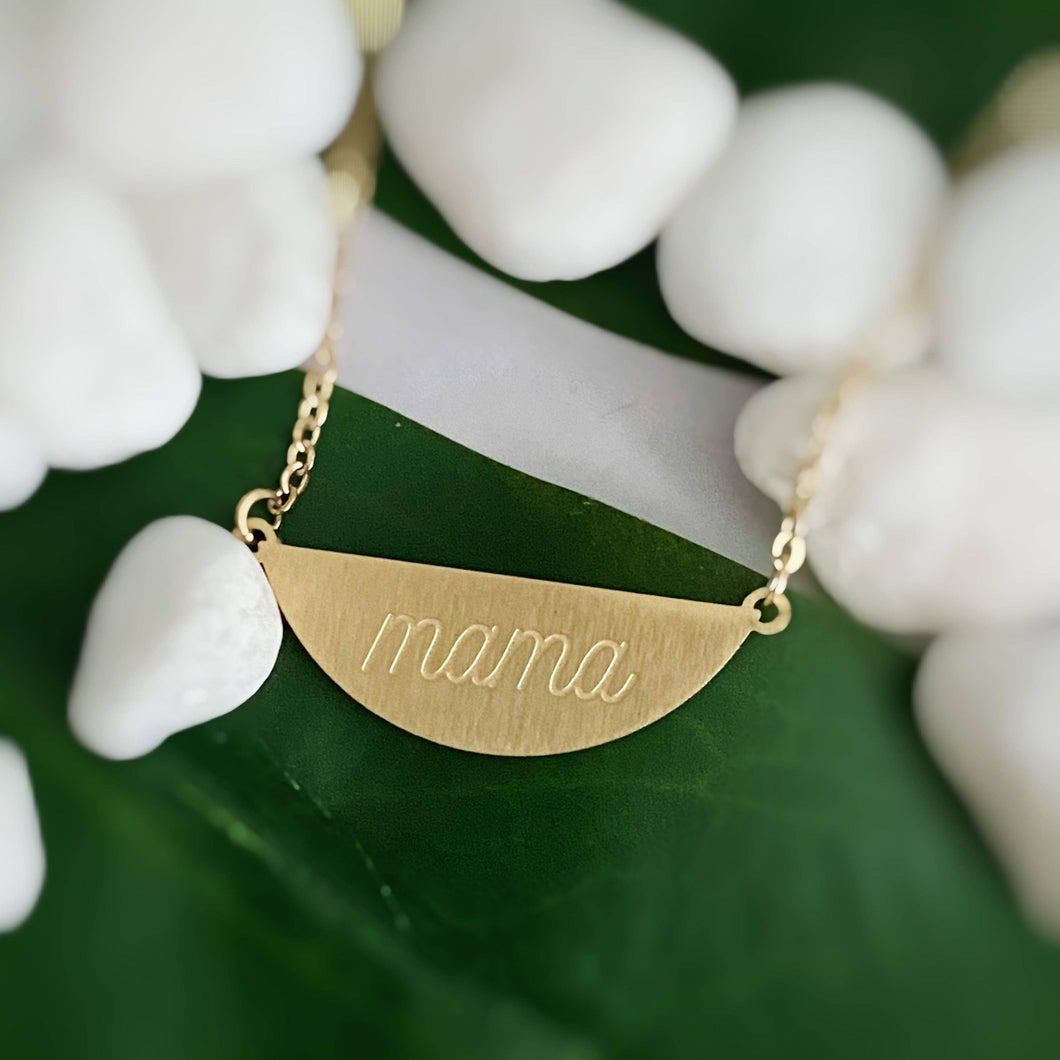 Mama Necklace- Gold Sphere