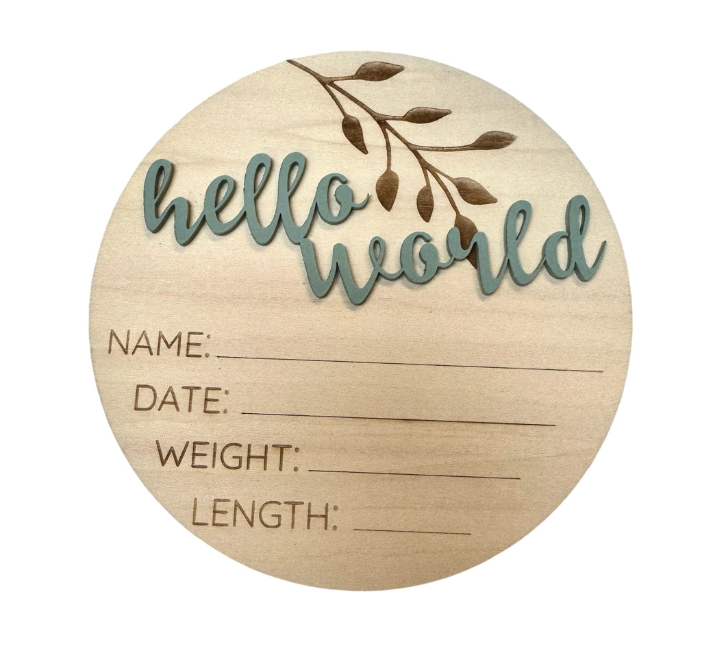 Hello World Sign- Sage