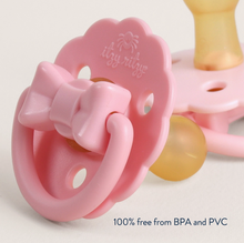 Load image into Gallery viewer, Itzy Soother Natural Rubber Paci: Pink Bow- 0-6m
