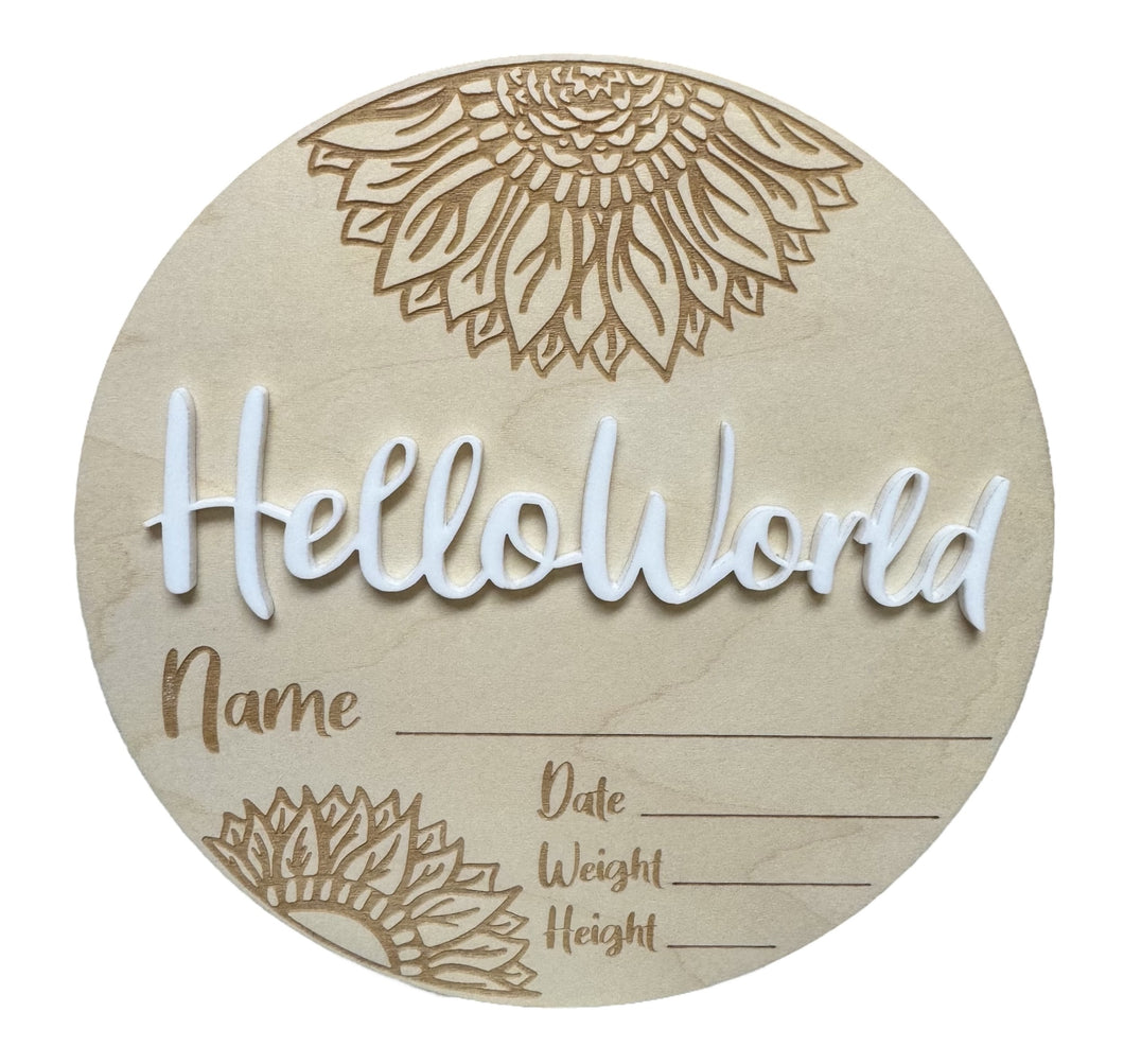 Hello World- Sunflowers