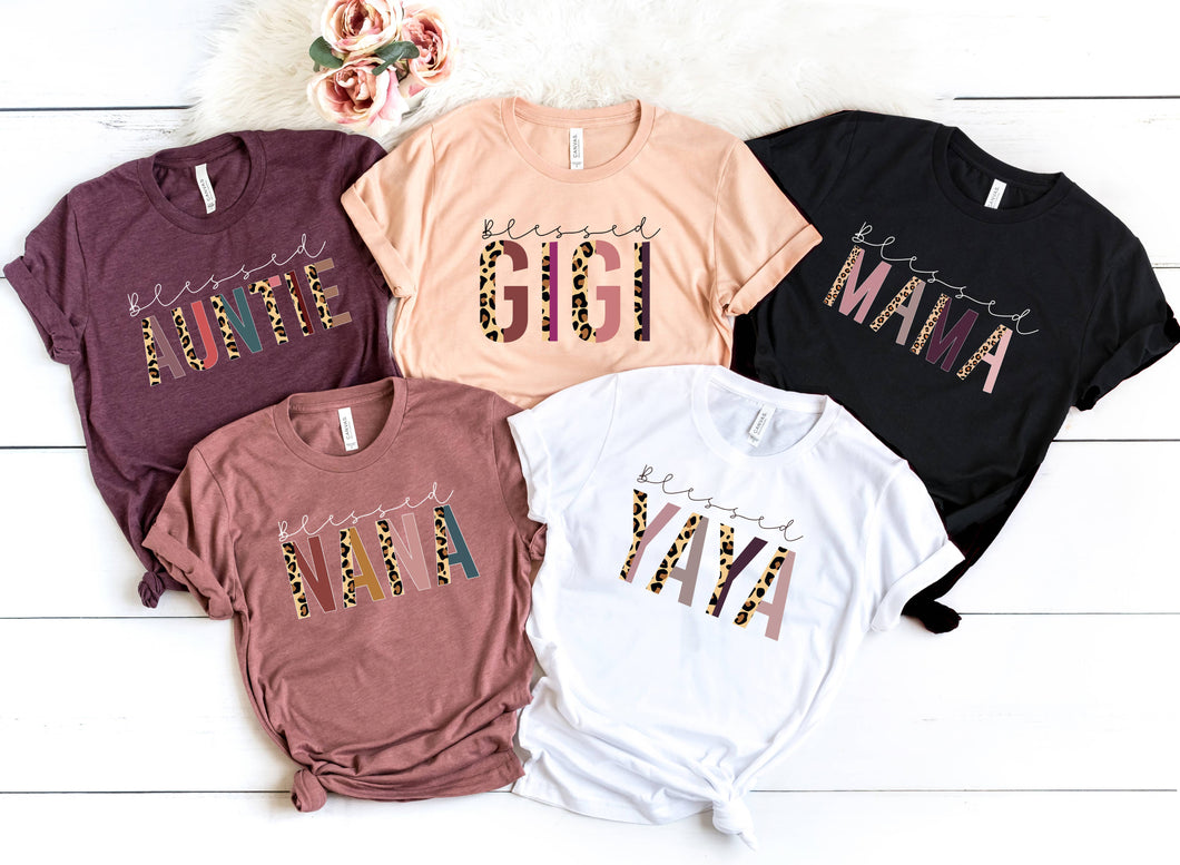 Blessed Mama Shirt, Blessed Nana Shirt, Blessed Gigi Shirt