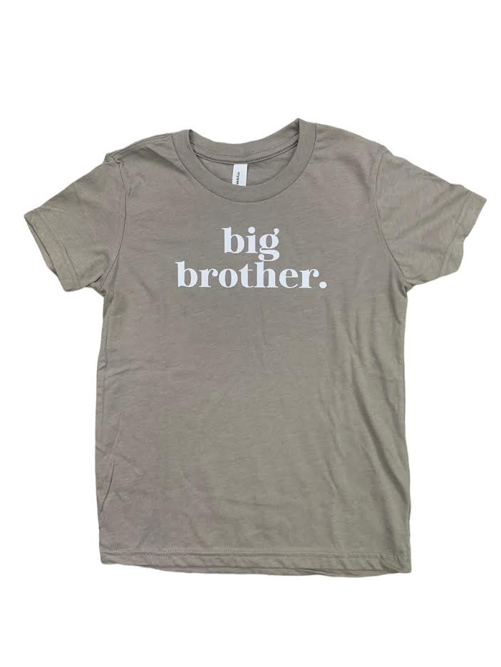 Big Bro/Big Brother Shirts (12m-YL) *Dark & Light Grey*