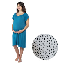 Load image into Gallery viewer, Dot Maternity Mommy Labor and Delivery/ Nursing Gown
