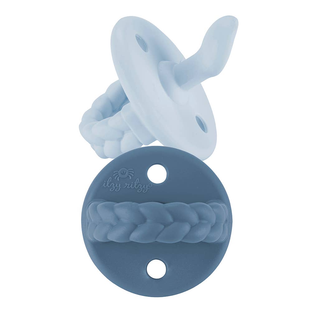 Sweetie Soother: Blue Orthodontic Pacifier Sets (0-6m)