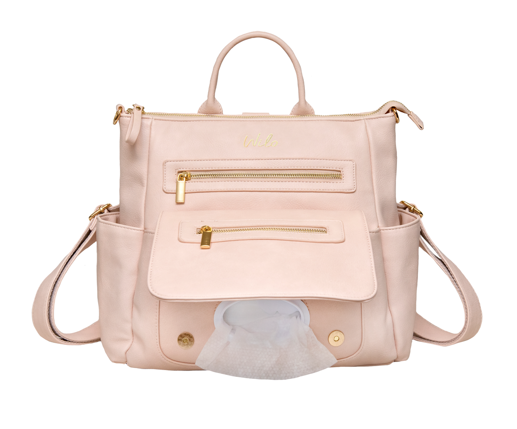 Diaper Bag Backpack: Blush Pink