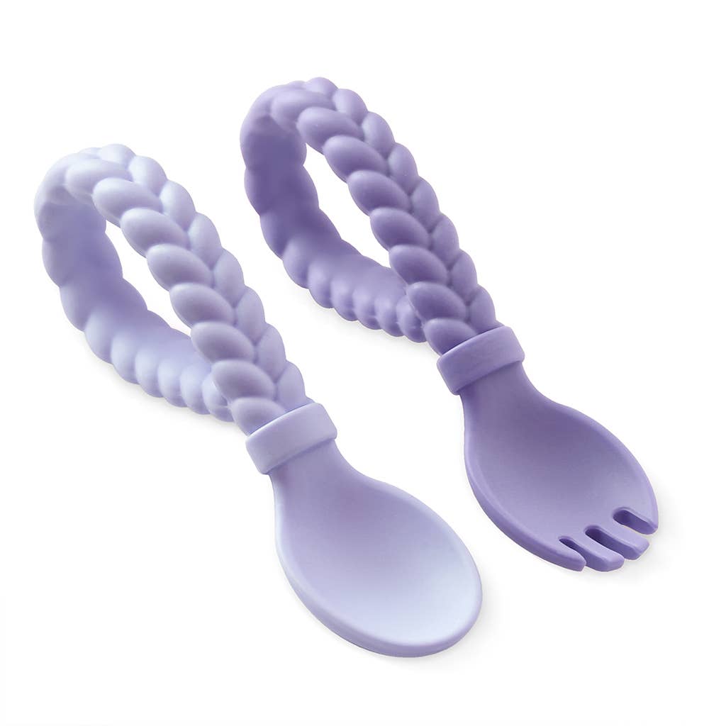 Amethyst + Purple Diamond Sweetie Spoons + Fork Set