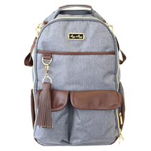 Load image into Gallery viewer, Handsome Heather Gray Boss Backpack™ Diaper Bag
