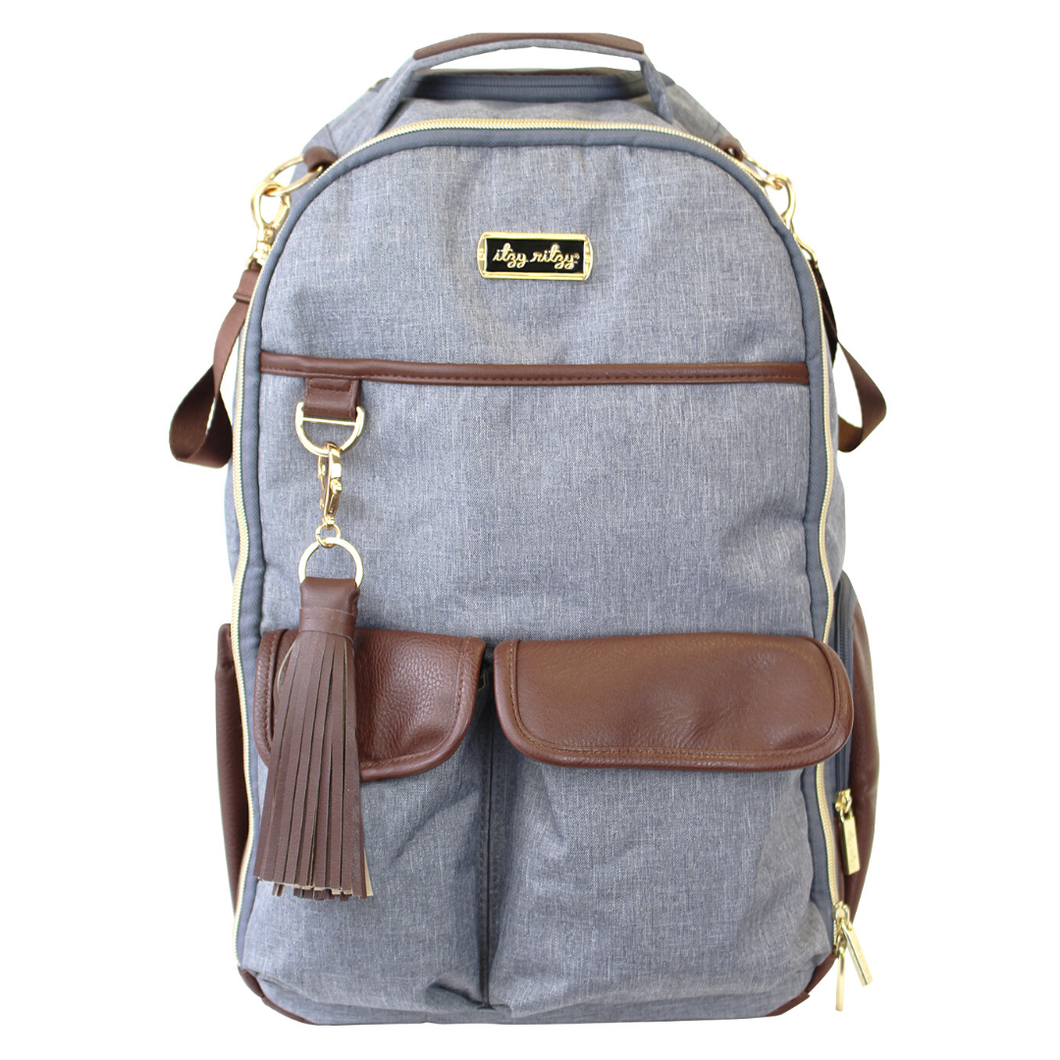 Handsome Heather Gray Boss Backpack™ Diaper Bag