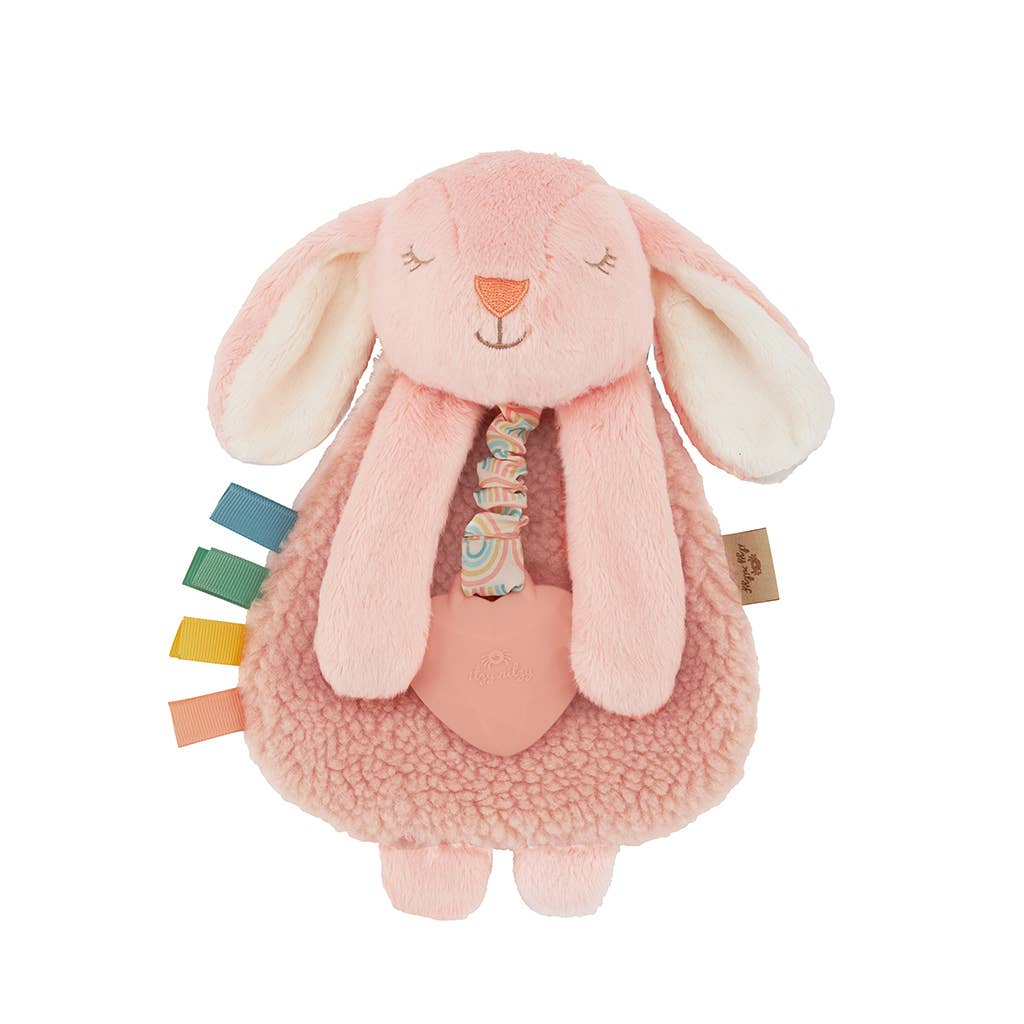 Itzy Lovey Bunny Plush with Silicone Teether Toy