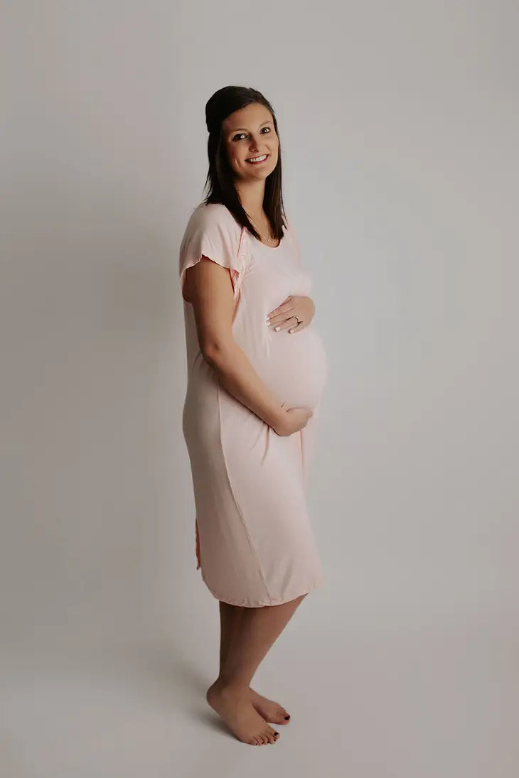Heavenly Pink Mommy Labor and Delivery/ Nursing Gown 1 (S/M) Heavenly Pink Mommy Labor and Delivery/ Nursing Gown 1 (S/M)