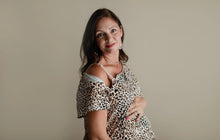 Load image into Gallery viewer, Leopard Maternity Mommy Labor and Delivery/ Nursing Gown
