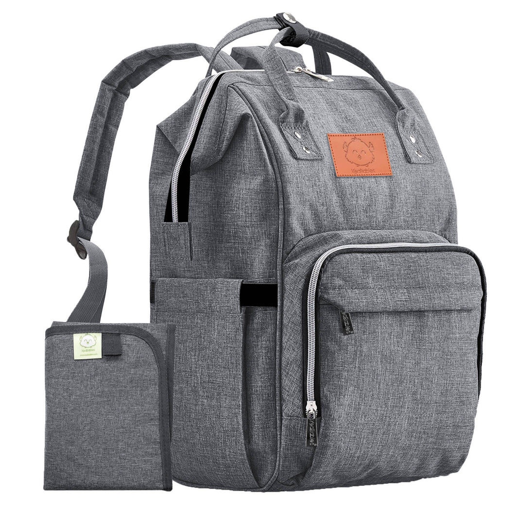 Diaper Bag Backpack (Classic Gray)