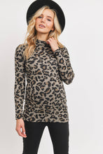 Load image into Gallery viewer, Leopard Print Mock Neck Sweater
