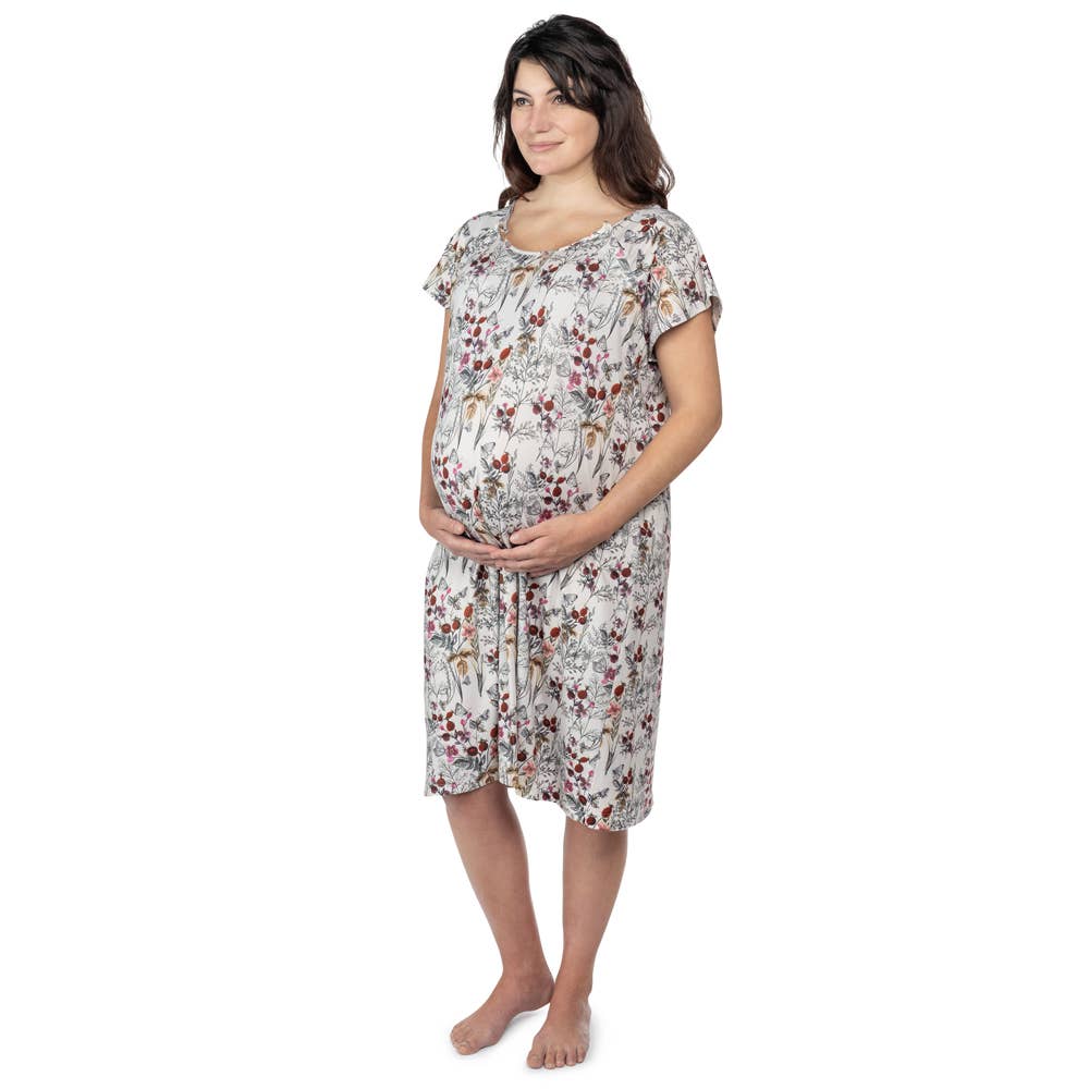 Floral Labor and Delivery/ Nursing Gown