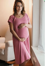 Load image into Gallery viewer, Rose Mommy Labor and Delivery/ Nursing Gown
