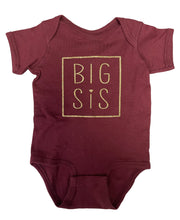 Load image into Gallery viewer, &quot;BIG SIS&quot; Shirts &amp; “Lil Sis” OnesIes (Plum/ Gold Lettering)
