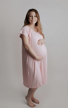 Load image into Gallery viewer, Light Pink Mommy Labor and Delivery/ Nursing Gown
