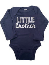 Load image into Gallery viewer, Little Brother OnesIe/ Navy- Long Sleeve

