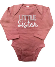 Load image into Gallery viewer, Little Sister OnesIe/ Mauve- Long Sleeve
