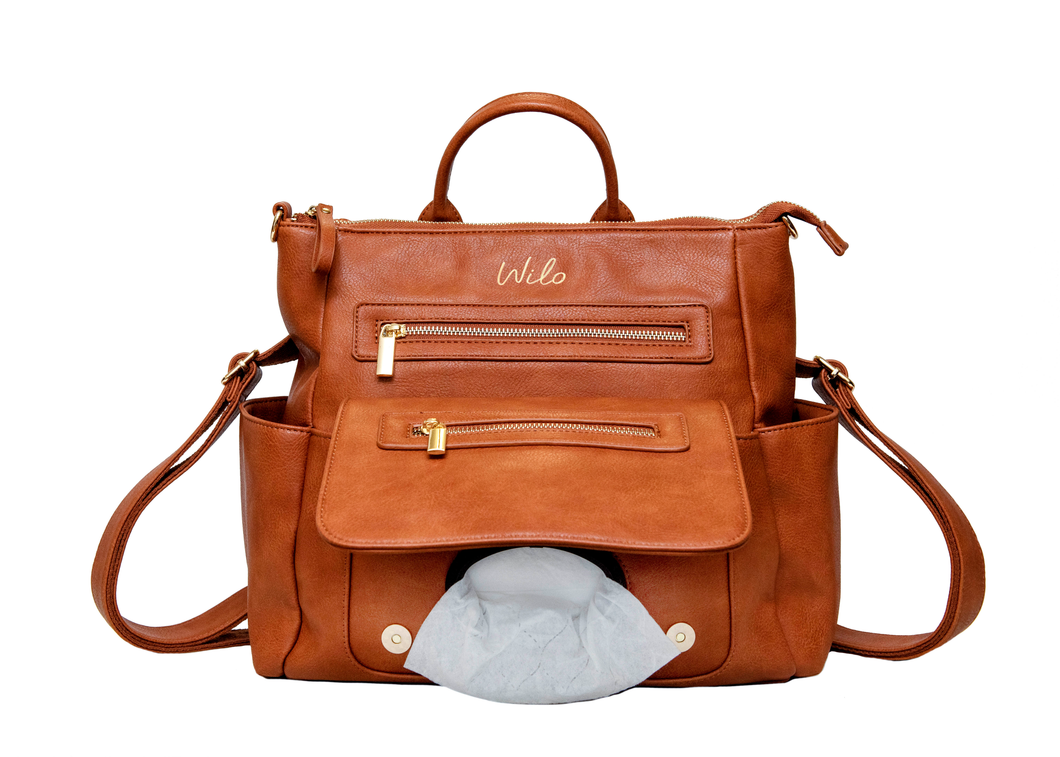 Diaper Bag Backpack: Brown