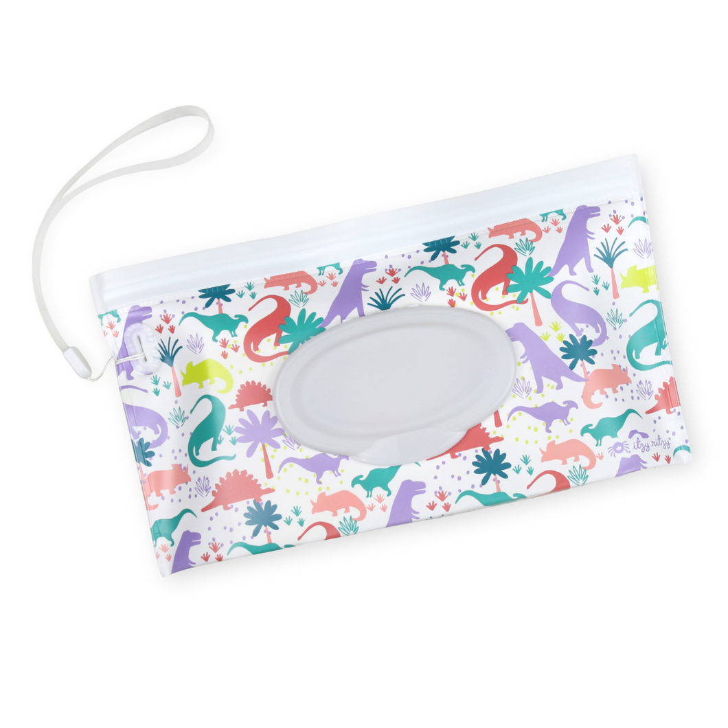 DINO- Take & Travel Reusable Wipes Pouch