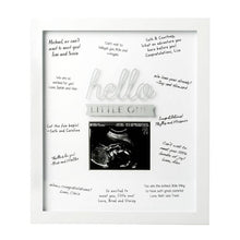 Load image into Gallery viewer, &quot;Hello Little One&quot; Sonogram Guest Book Signature Frame, White
