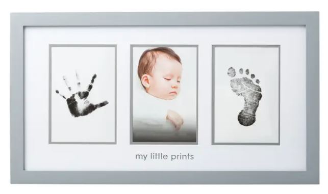Babyprints Photo Frame and Ink Kit, Gray
