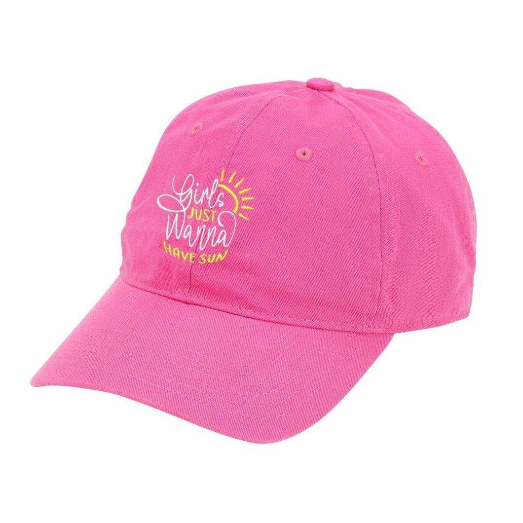 Girls Just Wanna Have Sun Hot Pink Cap