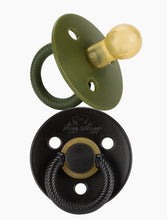 Load image into Gallery viewer, Itzy Soother Camo/Midnight Natural Rubber Pacifiers
