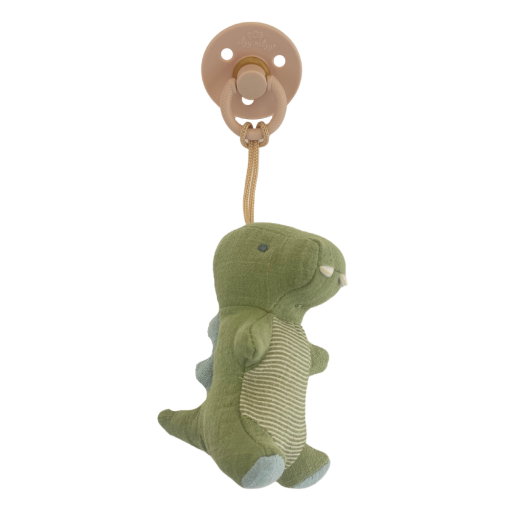 Bitzy Pal Dino & Natural Rubber Pacifier