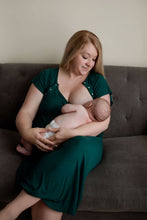 Load image into Gallery viewer, Forest Green Maternity Labor &amp; Delivery/ Nursing Gown
