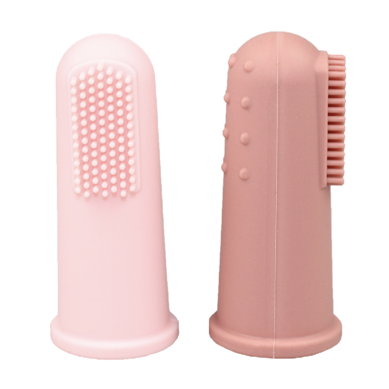 Finger Toothbrushes- Baby Pink & Dusty Rose