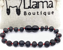 Load image into Gallery viewer, Amber Necklaces &amp; Bracelets- Dark Cherry/ Black
