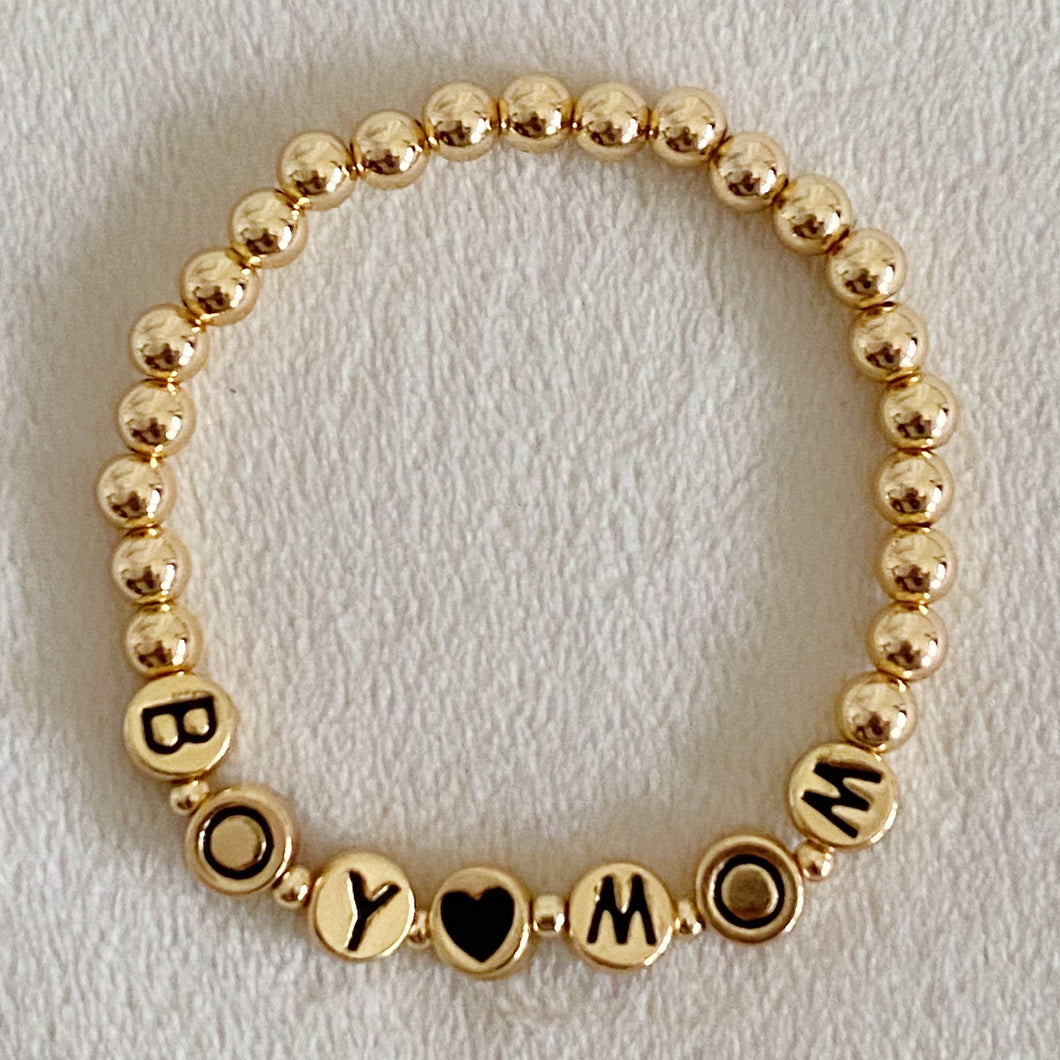 BOY MOM Bracelet- Gold