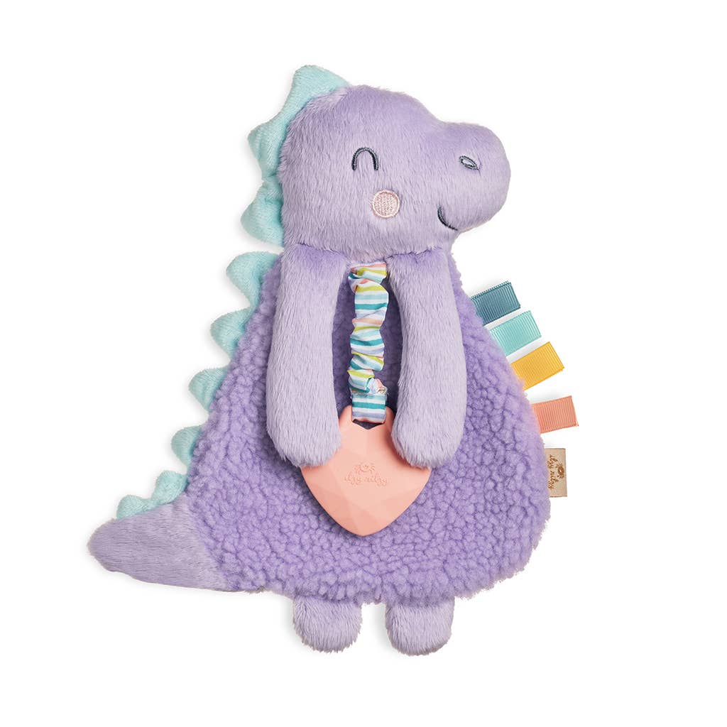 Itzy Lovey Purple Dino Plush & Teether Toy