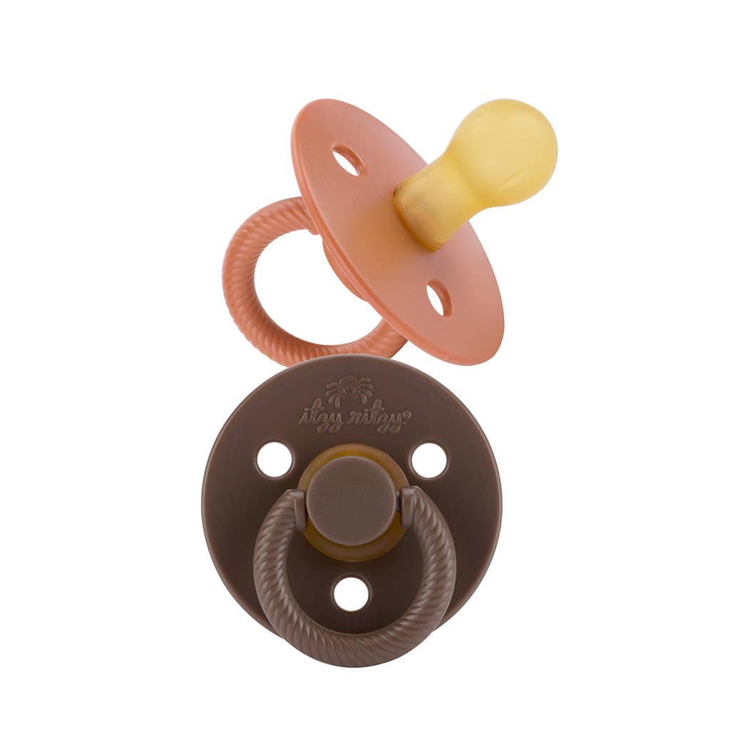 Itzy Soother: Chocolate/Caramel Natural Rubber Pacifiers