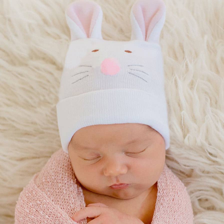 Bunny Face Hospital/ Newborn Hat