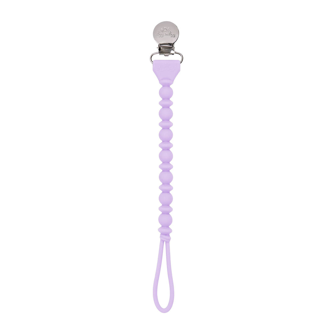 Pacifier Clip- Lavender Beaded