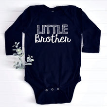 Load image into Gallery viewer, Little Brother OnesIe/ Navy- Long Sleeve
