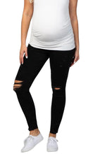 Load image into Gallery viewer, Distressed Black Jeans
