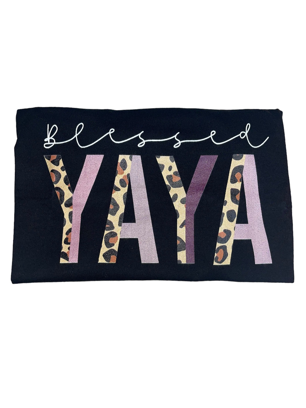 Blessed YAYA Black T-Shirt