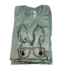 Load image into Gallery viewer, Bunny with Leopard Print Glasses shirt- (Adult S-XL)
