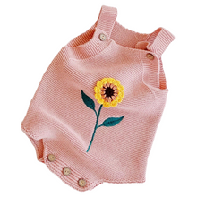 Load image into Gallery viewer, Sunflower Embroidered Romper- PINK

