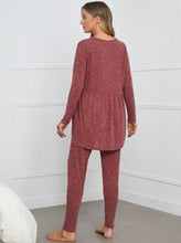 Load image into Gallery viewer, Burgundy pajama set
